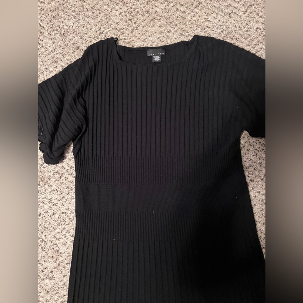 Apostrophe Black Sweater Dress